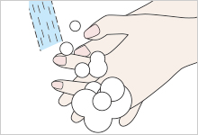 Wash your hands with soap until clean